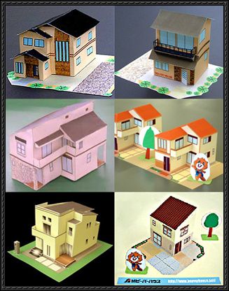 Free printable paper house models cut outs